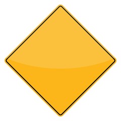 Blank Yellow Sign