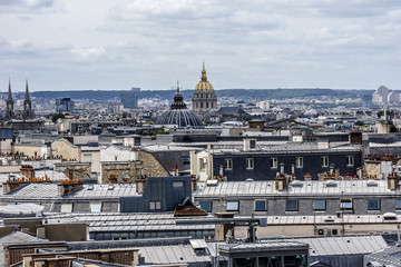Fototapeta na wymiar Panorama of Paris. View from Printemps store. France.
