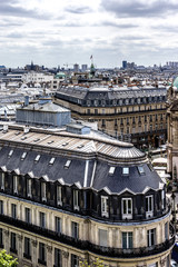 Panorama of Paris. View from Printemps store. France.