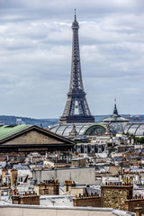 Panorama of Paris. View from Printemps store. France.