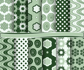 set of abstract  vector paper with decorative flowers, shapes and design elements for scrapbook  