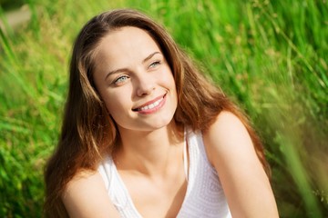 Obraz premium Field, woman, outdoor.