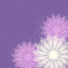 abstract vector illustration with decorative flowers