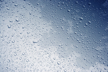 water drop on body of car for background