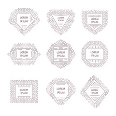 hipster logo, badge, label set