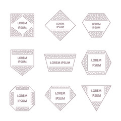 hipster logo, badge, label set