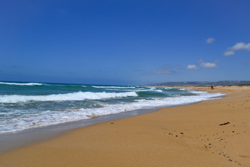 Fototapeta na wymiar Summer beach in Atlit, Israel