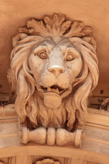 Obraz premium sculpture of a lion as a symbol of strength and greatness