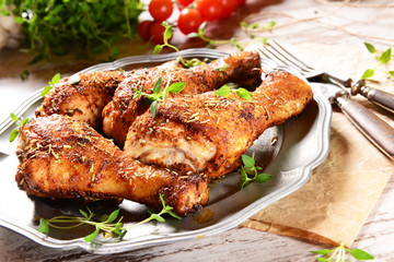 Chicken legs with thyme