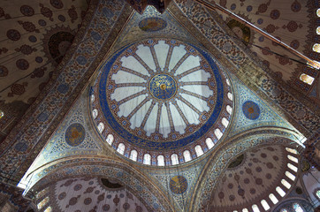 Fototapeta na wymiar Blue mosque tiles