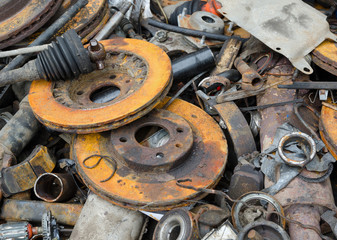 Useless, worn out rusty brake discs and other 