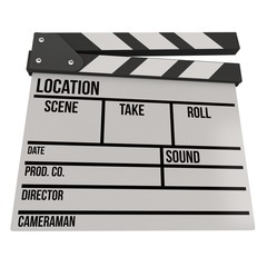 Obraz premium Cinema clapperboard 3D