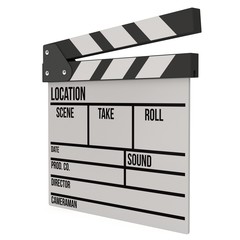 Obraz premium Cinema clapperboard 3D