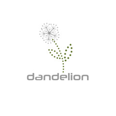 cyber dandelion vector design template