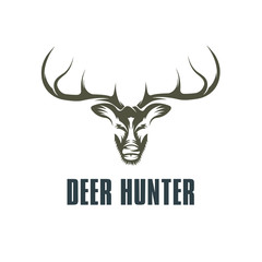 deer hunter vector design template