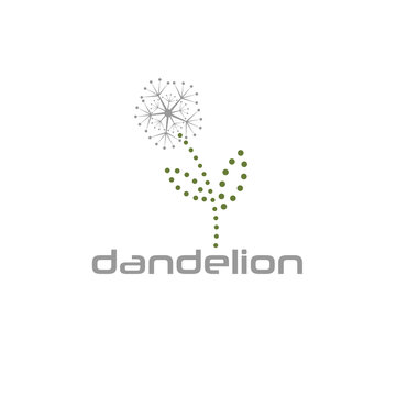 cyber dandelion vector design template