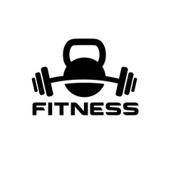 kettlebell and barbell vector design template