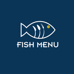 fish menu vector design template