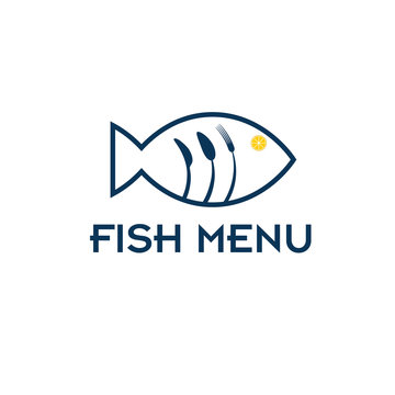 fish menu vector design template