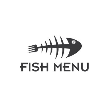 fish menu vector design template