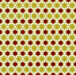 Green and red mosaic geometric pattern