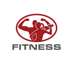 man and woman of fitness silhouette character vector design temp
