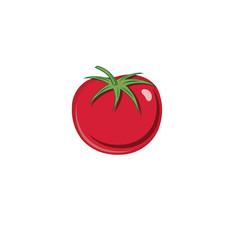 red ripe tomato vector illustration isolated on white backgroud