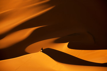 Prayer in  Sahara desert