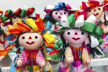 Colorful Lupita Dolls Mexico City Mexico