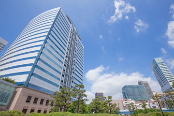 東京汐留付近の高層ビル