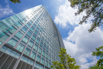 東京汐留付近の高層ビル