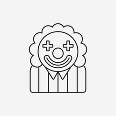clown line icon