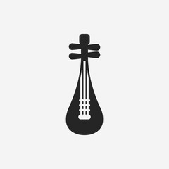 musical instrument Chinese lute icon