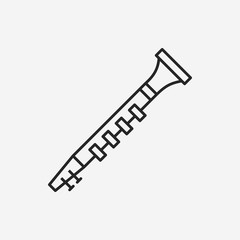 Oboe line icon