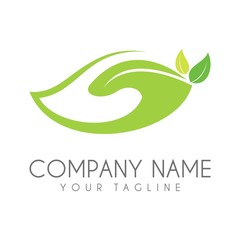 Business Logo - leaf-shaped hands
