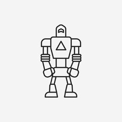robot line icon