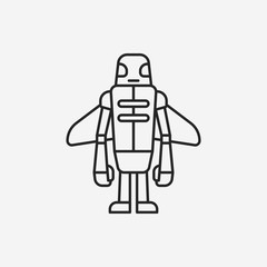 robot line icon