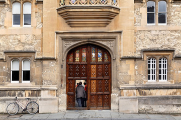 Oriel College, Oxford University, entrance gate from street
