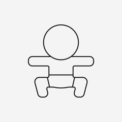 baby line icon