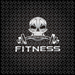 silver fitness skull