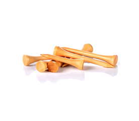 Tees golf  isolated on white background