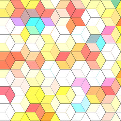 Abstract background with colorful hex polygons