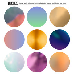Set of colorful blurred round spots