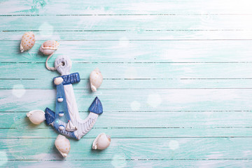 Decorative anchor  and marine items