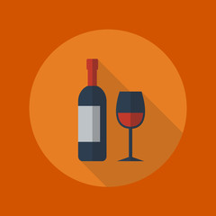 Travel Flat Icon. Wine