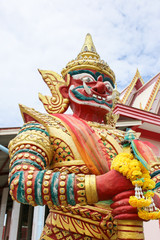 Fototapeta premium perspective of Giant and sky background