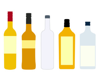 Different Kinds of Spirits Bottles