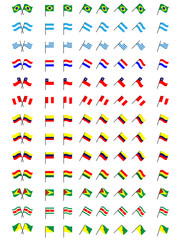 Flags of South America (No Coats of Arms)