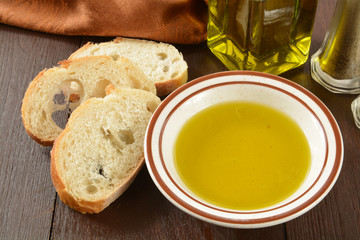 Olive oil and bread