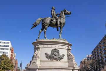 General George Thomas Civil War Statue Moon Thomas Circle Washington DC